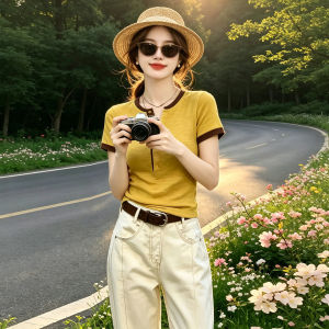 PEIXI | Korean Elegant Design Short Sleeve T-Shirt