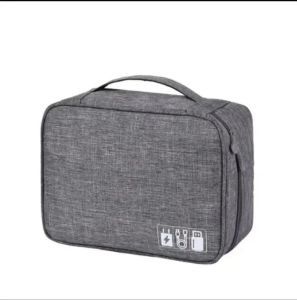 ใหม่ Travel Digital Data Line Storage Bag ความจุขนาดใหญ่ Anti-moisture Grid Multi-function Headphone Charger Finishing-ag