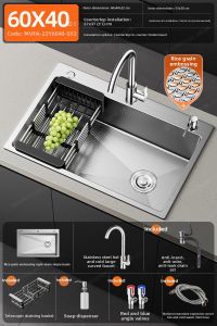 SHENYUAN | Single Basin Retrofit Stainless Steel Kitchen Sink