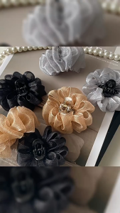 Kẹp Tóc Lưới Bong Bóng Mới 2024 Cho Nữ Kẹp Tóc Cá Mập Half-Up Half-Down Kẹp Tóc Phong Cách Hàn Quốc Thời Trang Phụ Kiện Tóc