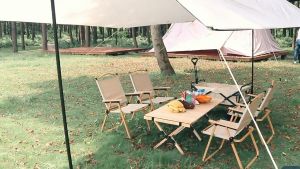 Flysheet camping waterproof set Camping sliver coated thicken shelter tent tarp 3x3 Sun protection Canopy Kain Lilit Tebal Pelindung Matahari & Hujan Set Kanopi