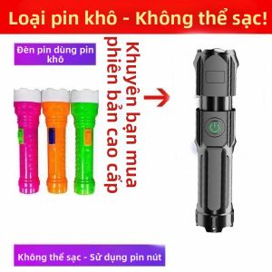 Đèn Pin Zoom Mạnh Có Thể Sạc Lại Di Động Bền