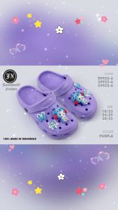Sandal Baim Kuromi Anak Perempuan Usia 1-10 Tahun Sendal Crog Karakter Kuromi Trendy