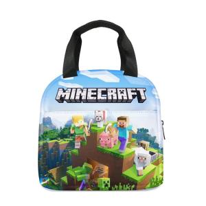 Minecraft Minecraft รุ่นใหม่การ์ตูนอะนิเมะนักเรียนประถมและมัธยมกระเป๋าอาหารกลางวันเด็กถุงน้ำแข็ง