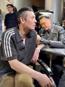 เสื้อยืดคอโปโลแขนสั้นทรงหลวมสไตล์ฤดูร้อน ผ้าตาข่ายโปร่ง รุ่นร่วมมือ CLOT FW24 สำหรับผู้ชาย ทรงหลวม ปกติ