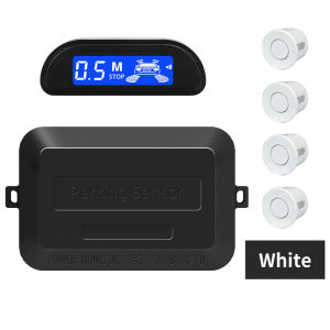 Hippcron Car Parking Sensors Parking Kit Display 22mm 4 Sensors Backlight Reverse Backup Radar Monitoring 8 Colors Unlversal