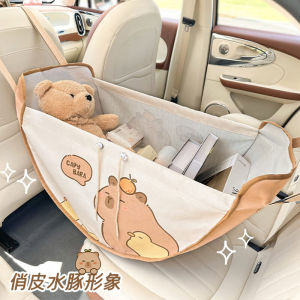 Cute Car Seat Back Storage Bag Vehicle Interior Rear Seat Back Organizer Bag Anti-pressure Hand-held Hanging Bag for Car Use