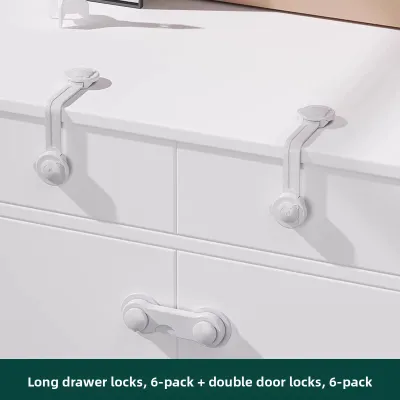 BULUTU | Child Safety Locks Anti-Squeeze Protection for Drawers Cabinet Doors Refrigerator and Windows