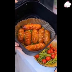 🇲🇾 Disposable Air fryer Special Paper Tray Oil-absorbing Oven Paper  空气炸锅专用纸盘吸油纸烘焙硅油纸垫纸托食品级防油烤箱