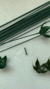 100Pcs 30cm 40cm Artificial Flower Stem Iron Wire Bouquet Accessories Green Thin Iron Wire for Handmade Flower