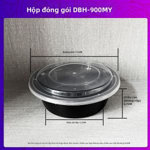 Hộp Cơm Gói Đựng Takeaway Hình Tròn và Hình Chữ Nhật