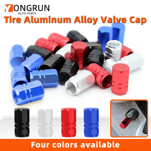 YONGRUN 4PCS Aluminum Alloy Car Tire Valve Caps Airdust Waterproof Tyre Rim Stem Cover for Automobiles Motorcycles Bikes