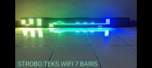 Lampu Strobo/LED Strobo Kaca Depan Teks WiFi 7 Baris Setting Teks Lewat HP 100cm-220cm 12V/24V