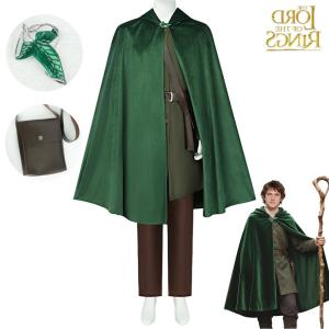 Hobbit Bilbo Baggins Cosplay Costume Halloween Movie Lord of the Rings Costume Prop Chinese Manufacturer Modal Fabric Adult Size