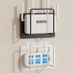Metal Router Bracket Holder Space-Saving Multi-Use Storage Rack Wall Mount Storage Bracket Home Office