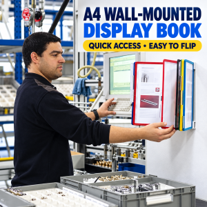 A4 Wall-Mounted Folder Page-Turning Display File Rack Document Rack Standard Operation Instruction 10 Pages