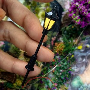 5PCS 3V Miniature Street Lamp Model 1:100 ABS Plastic Light for Railway Train Layout/Garden Decoration/Garden Landscape/Diorama