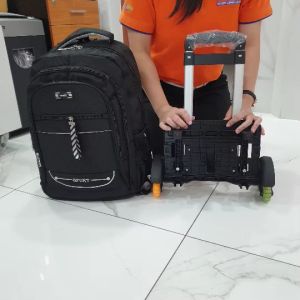 Bagsmarket Luggage กระเป๋าเดินทาง กระเป๋าลาก กระเป๋าเป้สะพายหลัง กระเป๋าโน๊ตบุ๊ค กระเป๋านักเรียน แบบถอดคันชักล้อลาก แบรนด์ SwisAirs 18 นิ้ว รุ่น A