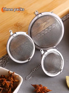 3pcs 5cm Tea Infuser Ball for Loose Leaves Herbs Locking Stainless Steel Mesh Strainer
