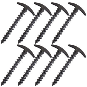 8pcs Screw Anchor Stakes Ground Nail Outdoor Camping Tent Pegs Ground Nails Hiking Tent Stakes Pins Windproof Tent Accessories