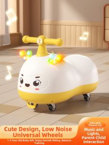 AMEITO | Peanut-Shaped Anti-Fall Baby Ride-On Vehicle