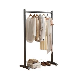 Thickened Floor-Standing Single-Rod Clothes Drying Rack Home Use Simple And Roughened Steel Tube Clothesline Holder