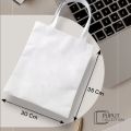 Tote Bag / Totebag blacu putih polos pilihan ukuran termurah dan terlaris. 