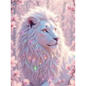500/1000/1200/2000PCS Jigsaw Puzzle Lion With Cherry Blossom Forest Art For Adults Great Weekend Relaxation And Family Fun