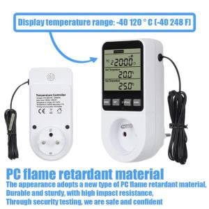 juan juan | AC110~230V Temperature Controller Socket LCD Display Timer Switch Multifunction Thermostat Outlet EU US UK FR Plug Thermometer