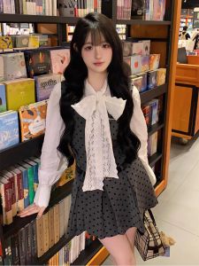 DUOMIAOTU | Spring French Elegant Sweet Mini Dress Set