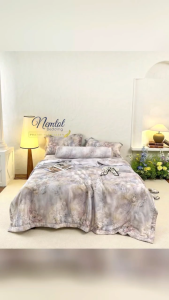 ️🥇Bộ Chăn Ga Gối Lụa Lyocell Lenzing Hồng Sắc Thiên Hương Chính Phẩm Nhập Khẩu _ Nemtot Bedding