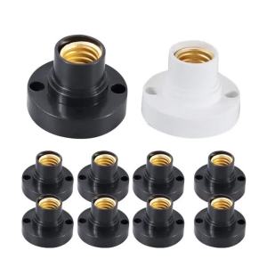 JOYINLED 6PCS NEW Screw Lamp Base E14 Black White Lamp Holder Socke Base Light Bulb Socket Holder Adapter