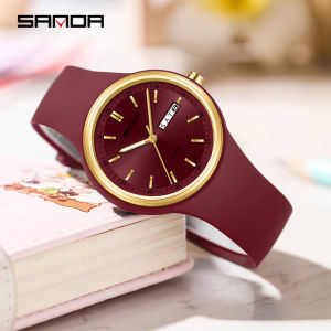 Sanda | 2025 Fashion SANDA Top Brand 6213 Female Student Casual Simple Womens Dual Calendar Elegant Female Student Quartz Wrist Watches