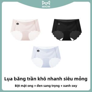 Quần lót tam giác MiiOW làm bằng vải lụa băng mỏng kháng khuẩn nhanh khô