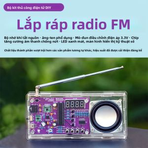 Bộ Điện Tử Radio FM Tự Làm 875 MHz-108 MHz Với Màn Hình Kỹ Thuật Số Mô-đun Học Hàn USB-5V Hoặc 2 Pin AA Chạy Bằng Pin