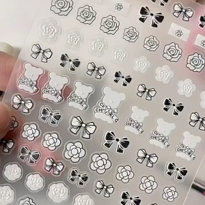 2026 CHINESE NEW YEAR MANICURE CUTE NAIL GET RICH STICKER 2026华人新年5D浮雕暴富发财美甲贴纸