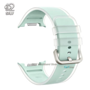 Soft Translucent Silicone Watch Strap for Samsung Galaxy Watch 8 9 40、44mm for Samsung Galaxy 8 Classic 46mm Men Sport Watchband