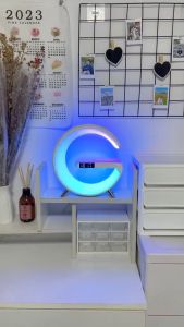 ลําโพงบลูทูธ นาฬิกาลำโพงบลูทู แท่นชาร์จไร้สาย15W โคมไฟ LED 10สี นาฬิกาปลูกอัจฉริยะ Wireless Bluetooth Speaker