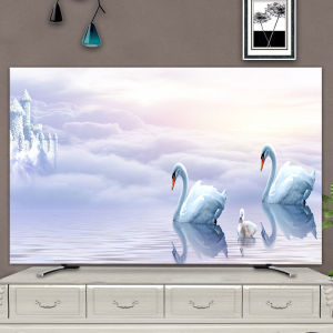 Elegant Swan Printed Dust Cover for LCD TV Home Use Fabric Artistry Precision Crafted New Classical Style from Henan China