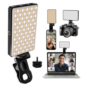 60 LED Video Light Fill Light Rechargeable 2500 MAh Ajusted 3 Light Modes CRI95 Portable Mini Selfie Light 2500-9000K
