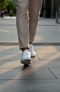 Men Slim Fit Ankle Dress Pants 100% Polyester Business Formal Cropped Suit Trousers