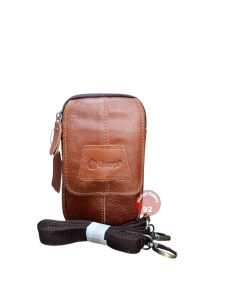 Tas Selempang / Tas Handphone Bahan Kulit Sapi Asli