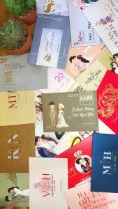 BTN101-318 - Thiệp cưới dạng ngang 17.6x12.6cm chất liệu Giấy Kem NK230g 1MF