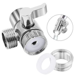 Two Way water Tap Connector for Toilet Bidet Shower Kitchen Switch Faucet Adapter Bathroom Sink Splitter Diverter Valve Faucet