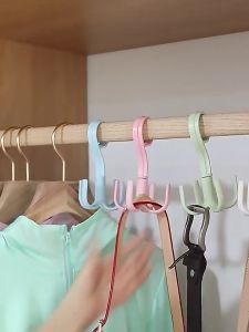 4 Claws Hook Rotating Hanger Four Claw Clothes Hooks Scarf Bag Hanger Gantung Baju