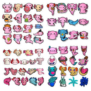 Hot Toys | 12-17pcs Salamander Shoes Charms Pink Shoe Decoration Accessories Clog Sandals Shoe Buckle DIY Wrist Strap Buckle
