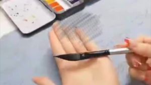 Bộ Cọ Vẽ 4 Chiếc Cán Dây Kéo Lông Nylon Đầu Hình Dao Dùng Cho Tranh Màu Nước Vẽ Gouache Vẽ Tay Vẽ Tranh Nghệ Thuật