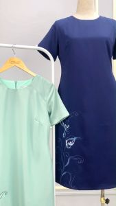 Đầm thiết kế trung niên với chất liệu Cotton Lạnh Hàn thoáng mát mềm mại DD4Y0132 Thương hiệu Thiều Hoa
