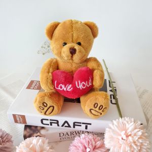 Boneka Teddy Bear Love ukuran S 15 cm cocok untuk Hadiah Gift Souvenir Wedding Florist