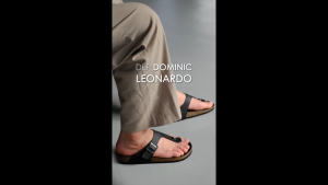 Leonardo Dép Nam Dominic Sỏ Ngón Đế Trấu Tự Nhiên Da Microfiber Thượng Hạng Khóa Kim Loại Sang Trọng